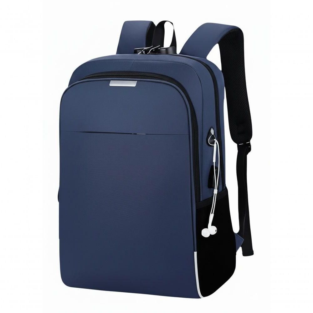 Mochila Executiva Para Notebook Com Entrada Usb Azul – Estilo, Conforto E Tecnologia Para O Seu Dia A Dia