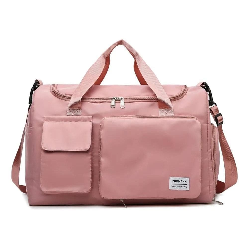 Bolsa De Viagem Feminina: Transversal Grande Para Rosa-Claro
