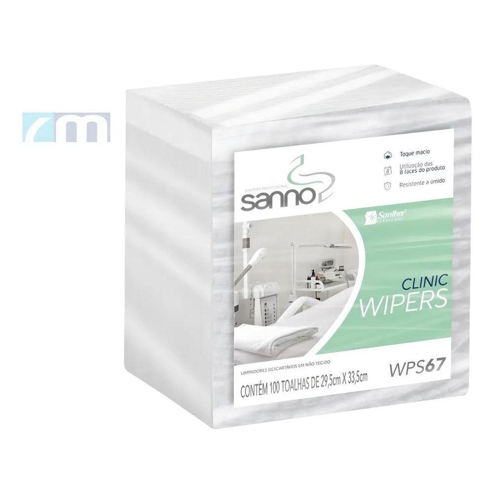 Pano Para Limpeza Sanno Wps67 Pano Branco Pacote X 100