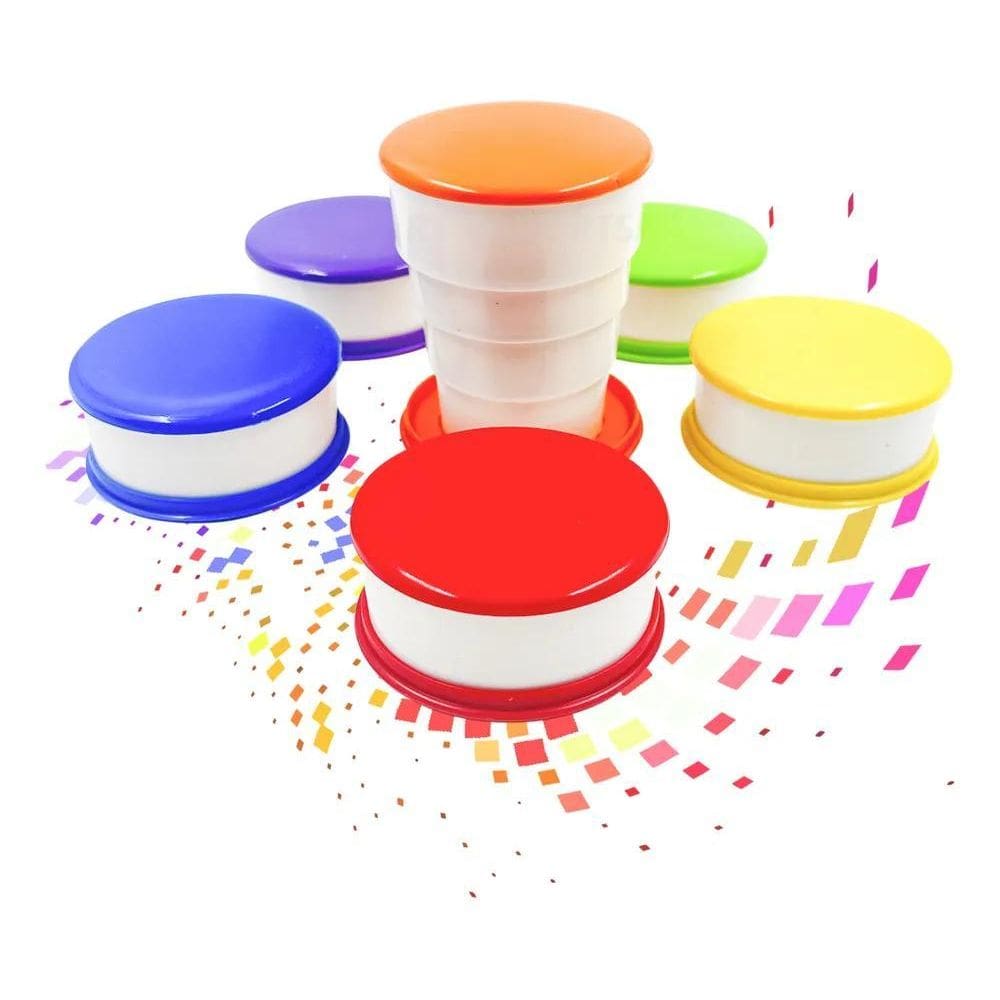 Copo Abre E Fecha Retratil Sanfonado Copinho 6 Unidades