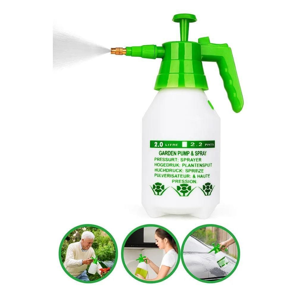 3X Pulverizador Borrifador Pressão Acumulada 2L Manual Spray