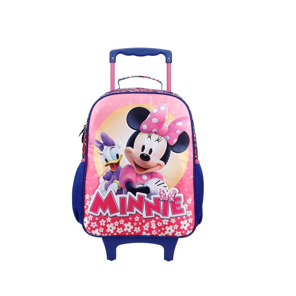 Mochila Rodinhas Alça Nas Costas Infantil Escolar Minnie