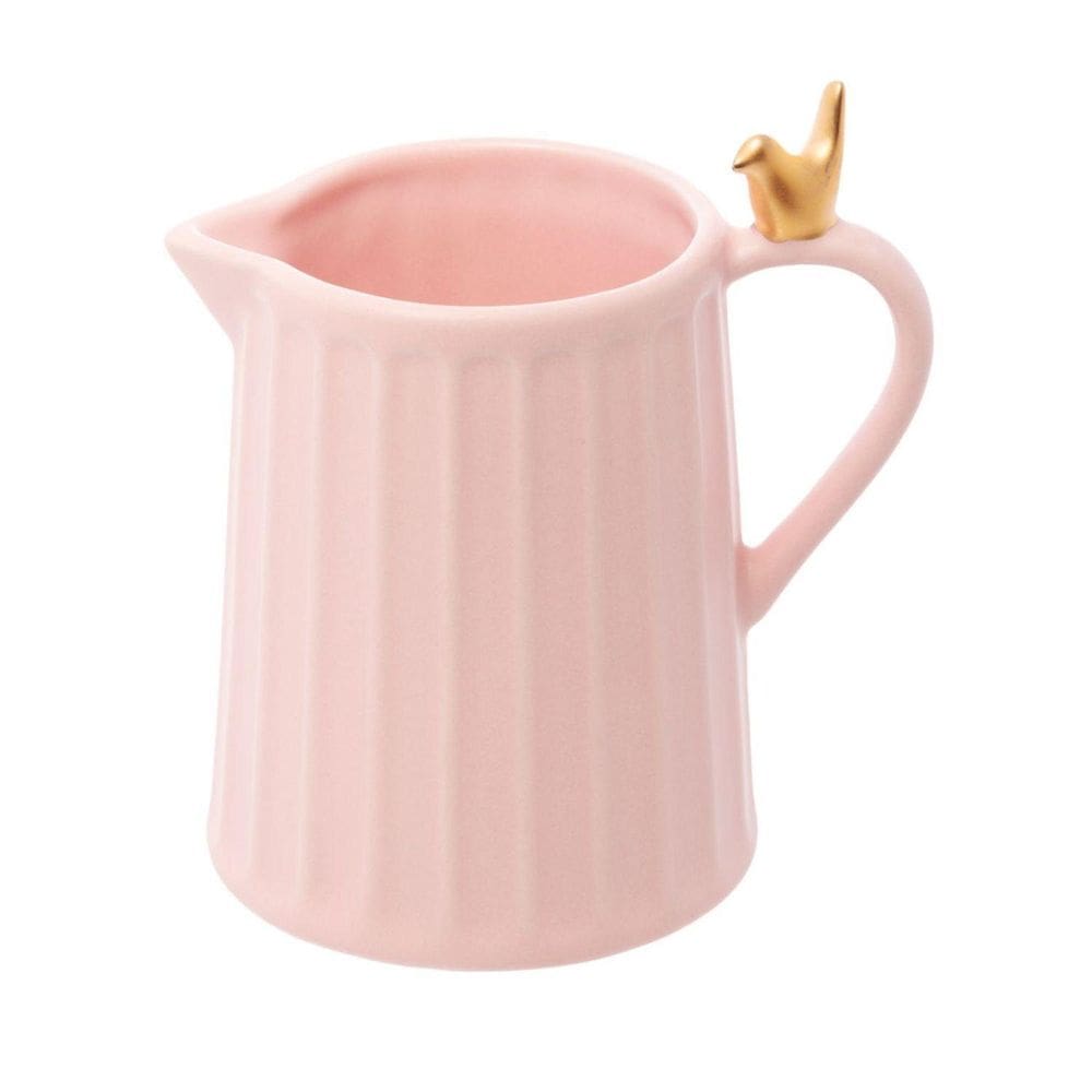 Leiteira De Ceramica Colibri Rosa 200Ml