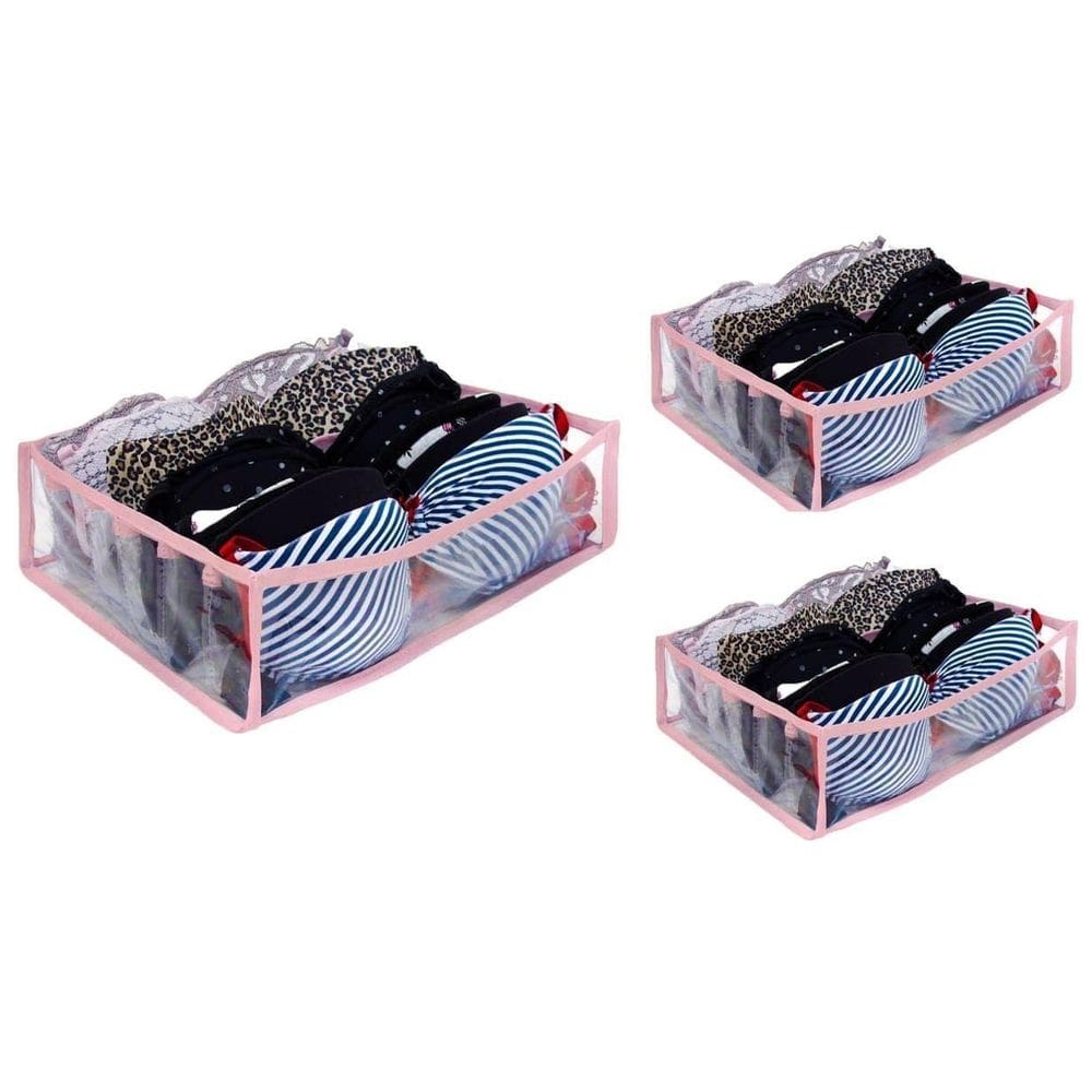 3 Colmeia Organizadora Sutiã Multiuso 6 Divisórias 32X10X22