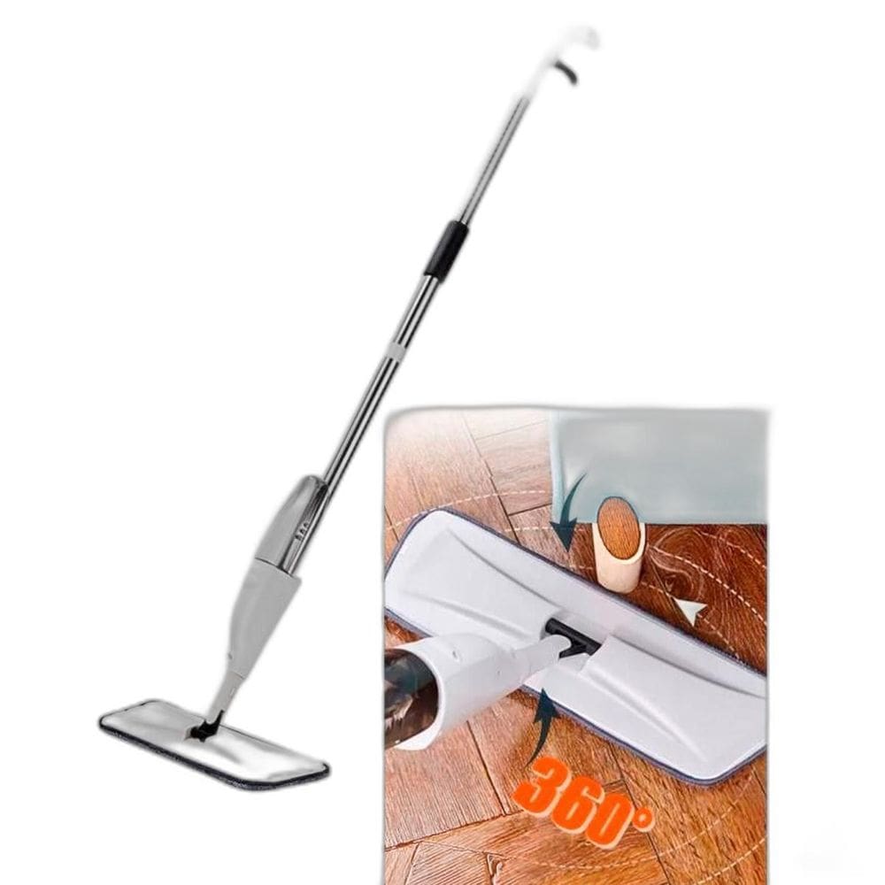Mop Spray Gatilho Rodo Giratório Limpeza Rápida E Prática