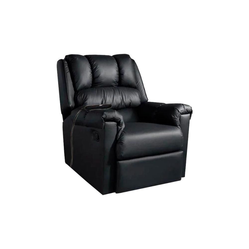 Poltrona Reclinável C- Massagem P- Sala Vermont Wall Courano Preto - Probel