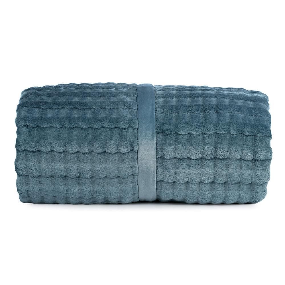 Cobertor Queen Desert  Altenburg Azul Balneário