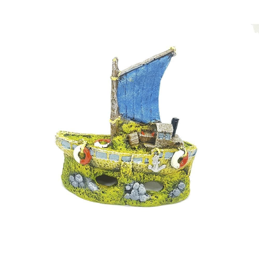Enfeite Para Aquário- Barco Pirata Grande