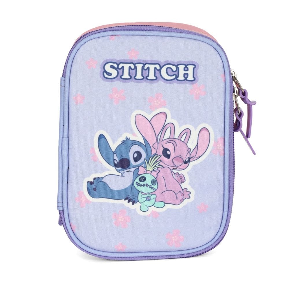 Estojo Box Escolar Juvenil Stitch Disney Lançamento Roxo