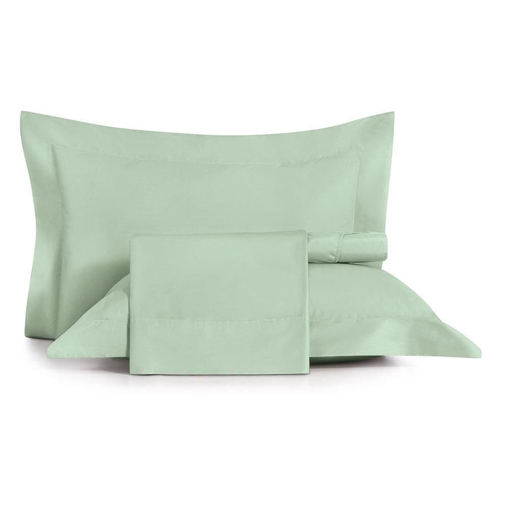 Jogo de Cama Casal 4 Peças Altenburg Algodão Lux 200 Fios Verde Claro