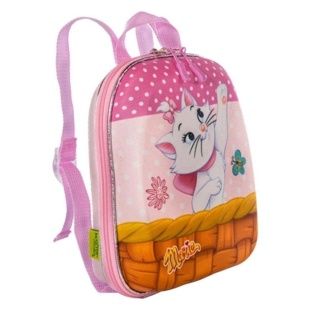 Mochila Escolar Infantil Gatinha Marie Tamanho P