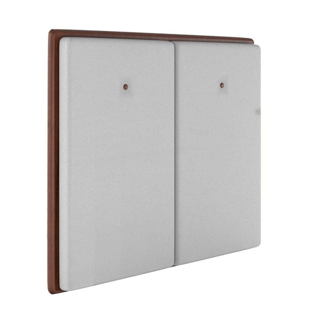 Cabeceira Estofada Queen 160 Cm Coral Corino Branco