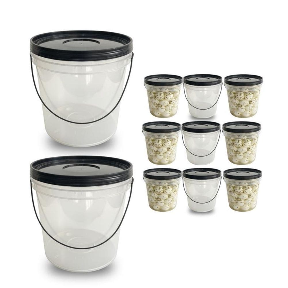 Balde Transparente 3.2L Para Rolhas - 9 Pçs