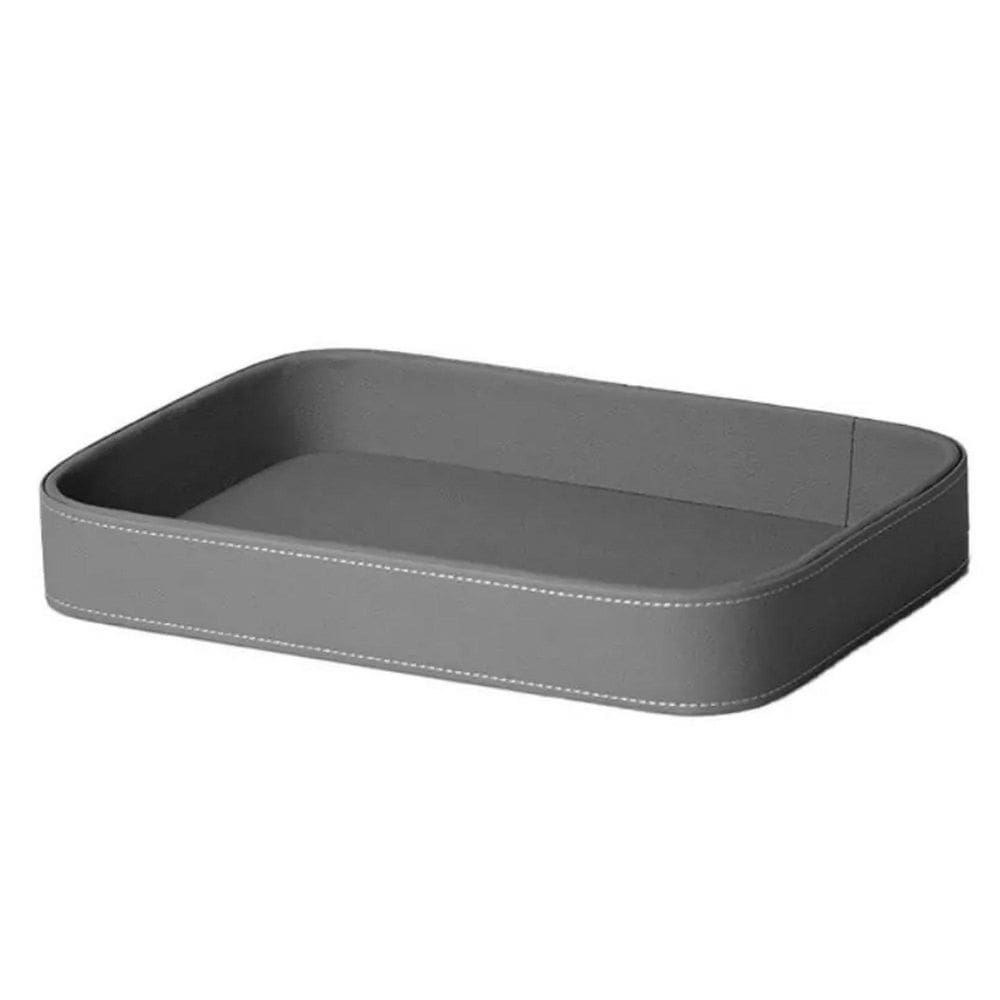 Bandeja Decorativa Elegância Para Casa Cinza