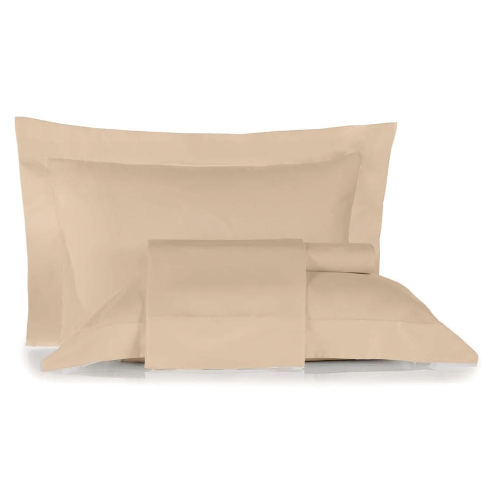 Jogo de Cama Casal 4 Peças Altenburg Algodão Lux 200 Fios Bege Caramelo