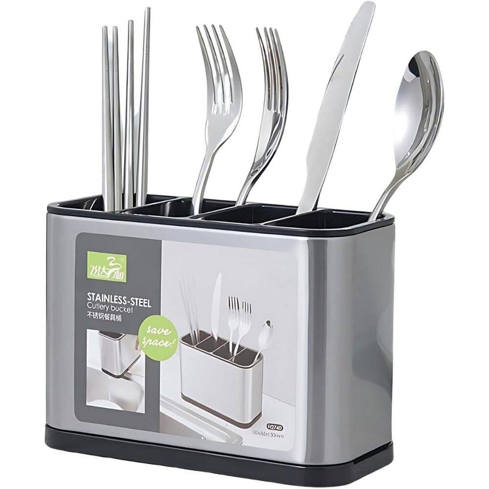 Super Escorredor Porta Talheres Pia Cozinha Divisórias Aço