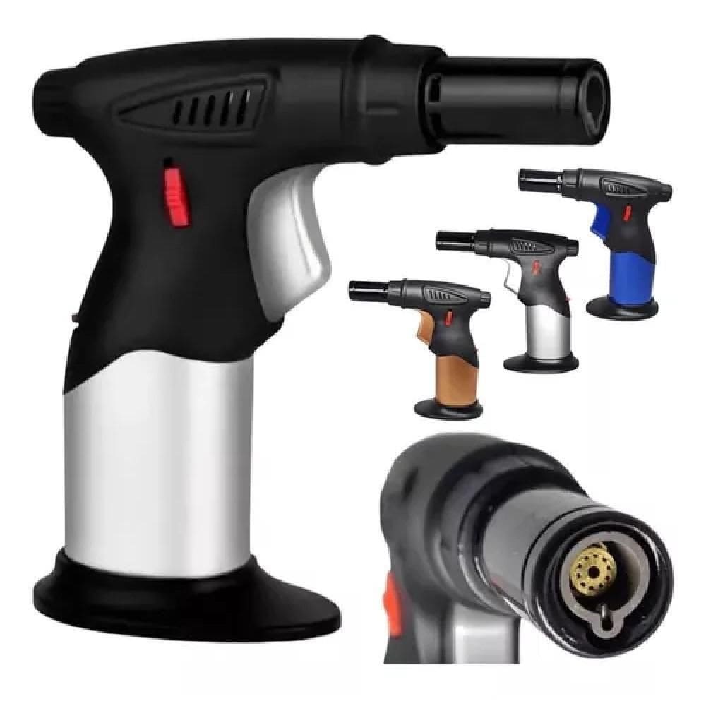 Maçarico Portátil Recarregável Mini Ultra Chama Acendedor Automático Culinário Gourmet Regulável Multiuso Solda Cozinha