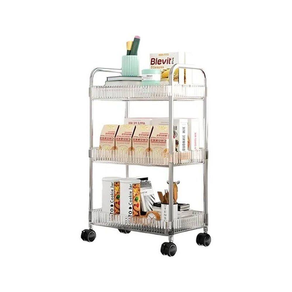 Carrinho Organizador Multiuso 3 Prateleiras Com Rodinhas