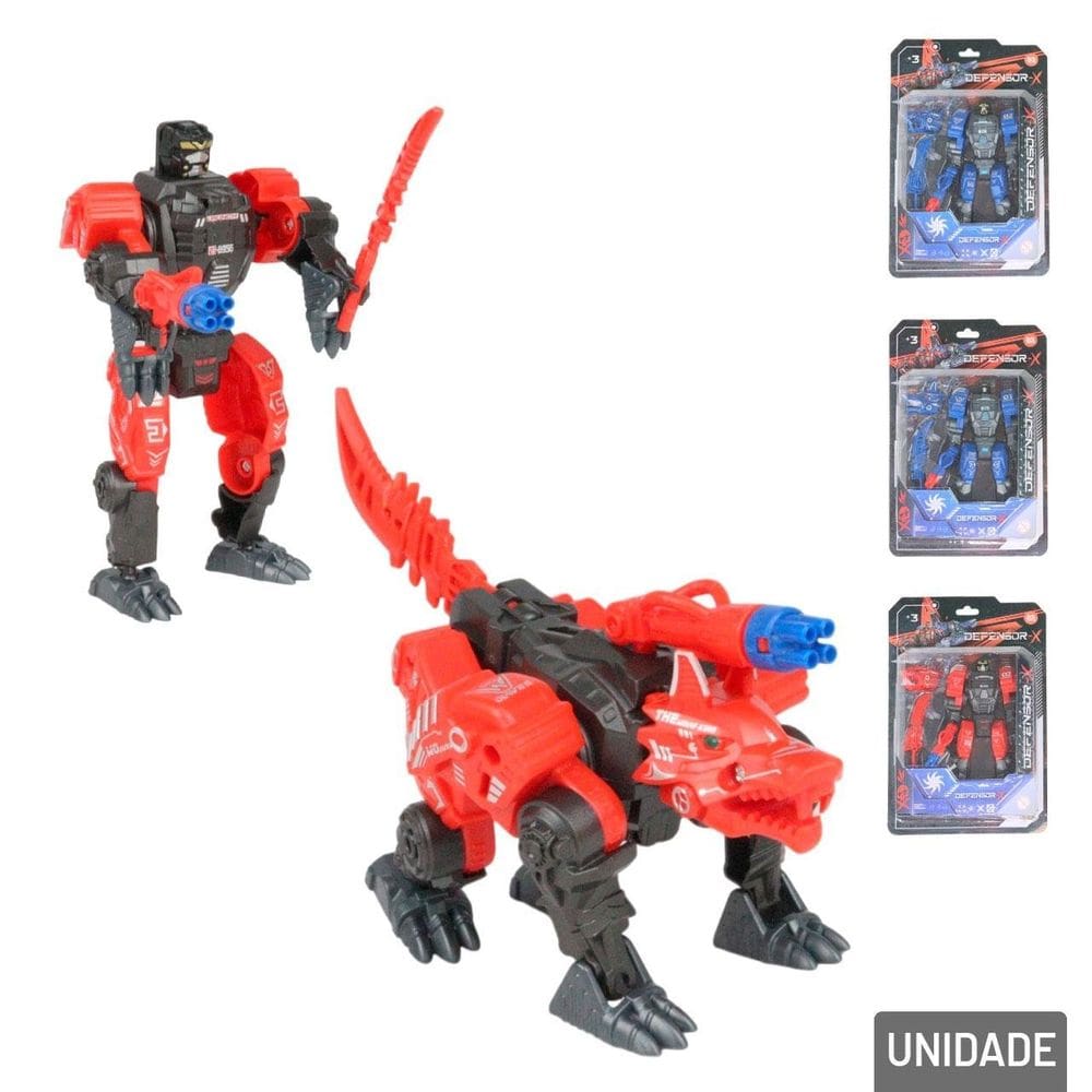 Boneco Robô Transformer 2 EM 1 Selvagem - Tudo em Caixa