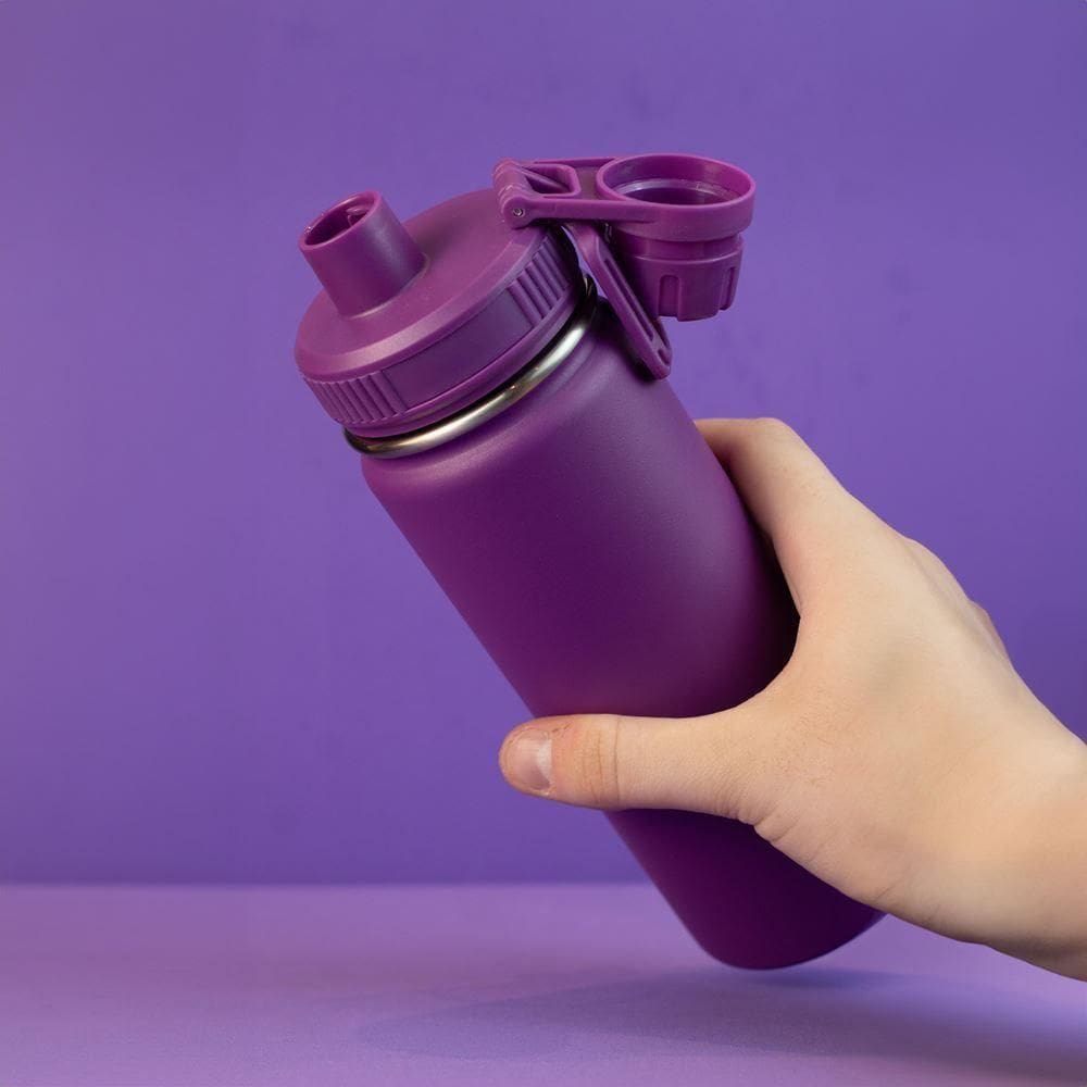 Garrafa Térmica Elegante Com Alça E Bico 570ml Em Roxo - Praticidade E Estilo!