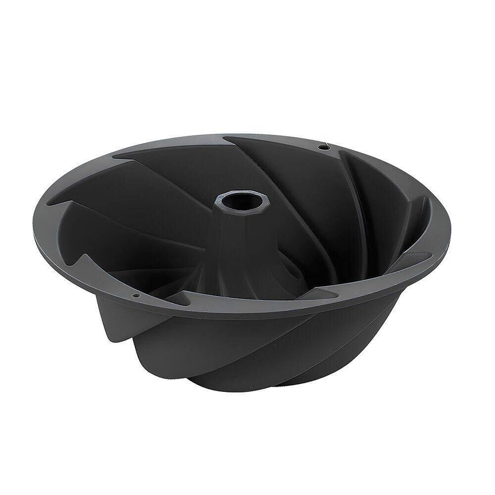 Forma De Bolo De Silicone Redonda 23cm - Design Espiral Sofisticado E Antiaderente