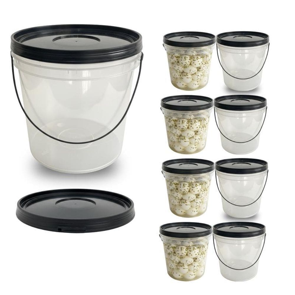 Balde 3,2L Transparente Utilitário Doméstico - 8 Pçs