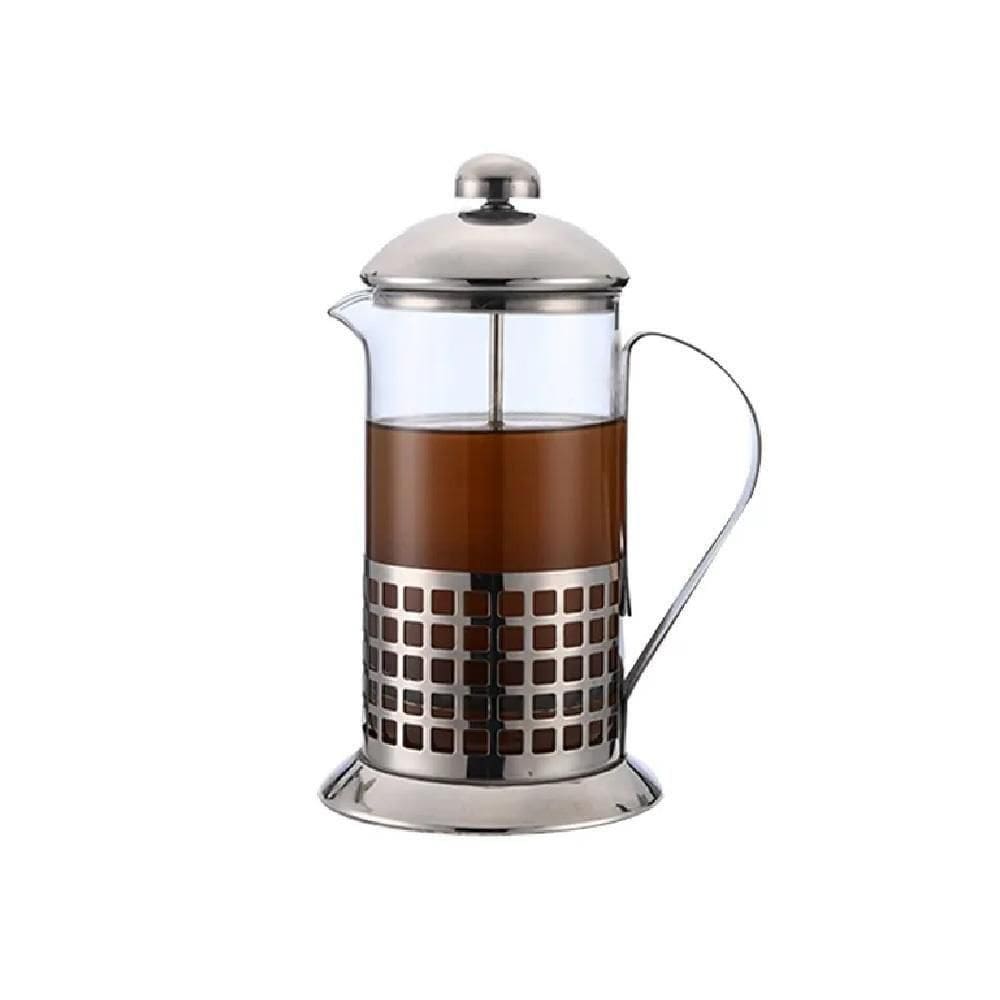 Cafeteira Francesa Em Inox Decorada Prensa Chaleira Em Vidro Cremeira Bule French Press Luxo 350ml