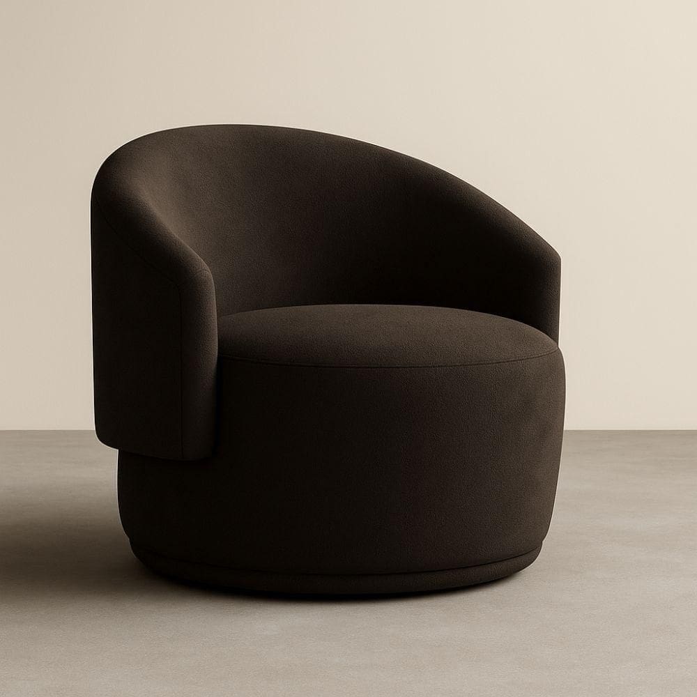 Poltrona Orgânica Oasis Bouclé Premium Marrom