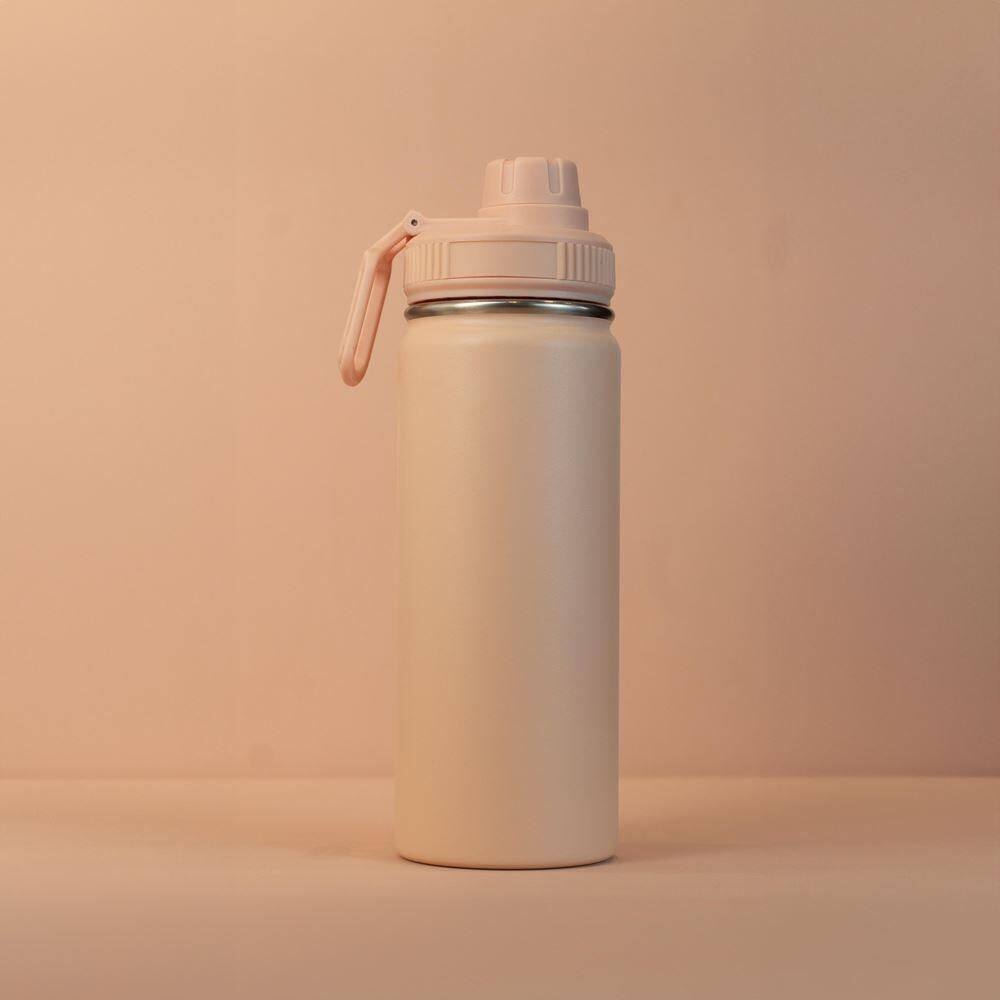 Garrafa Térmica Rosa Elegante Com Alça E Bico - 570ml Para Bebidas Sempre Na Temperatura Ideal