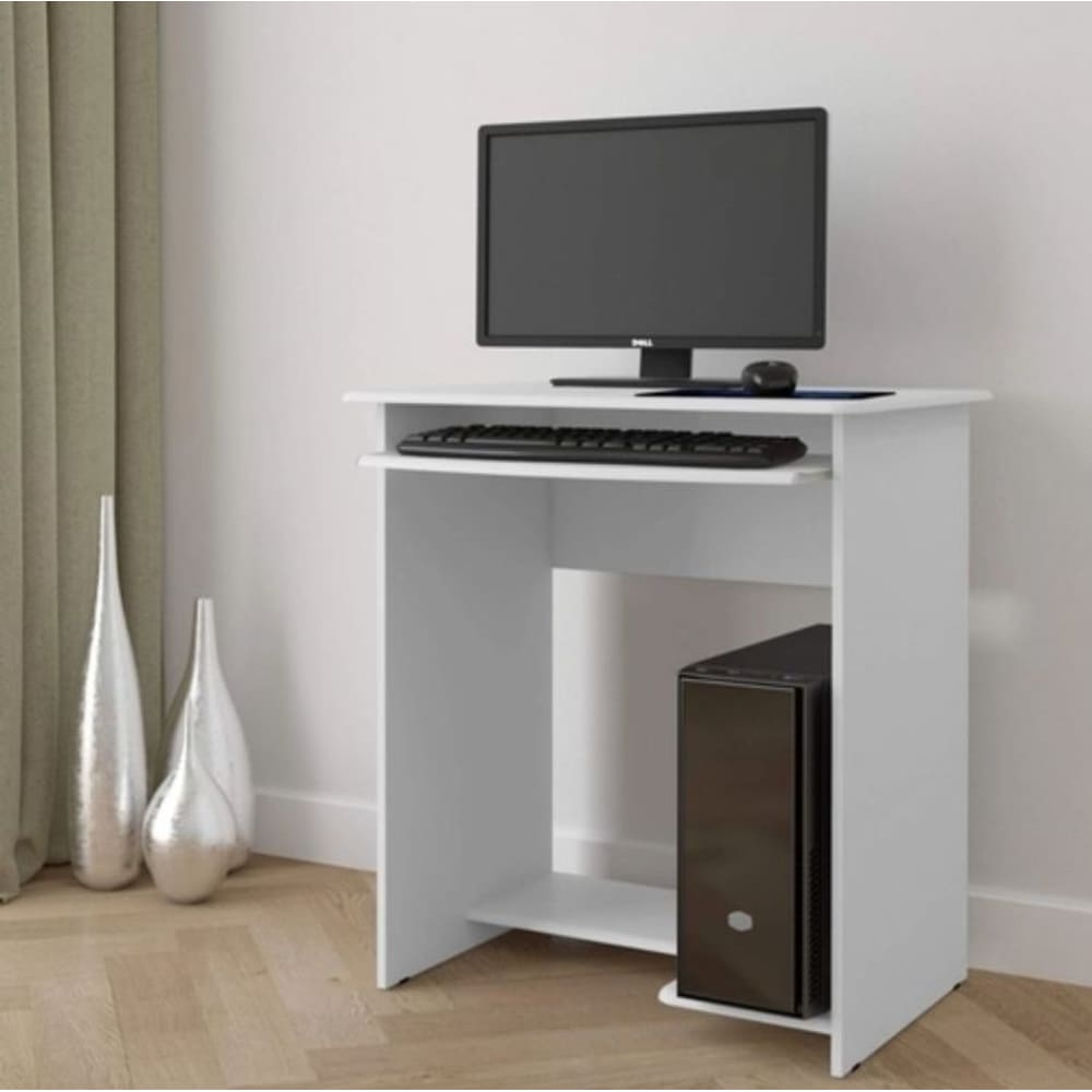 Mesa de computador / Escrivaninha - Cor Branca Prática saimys