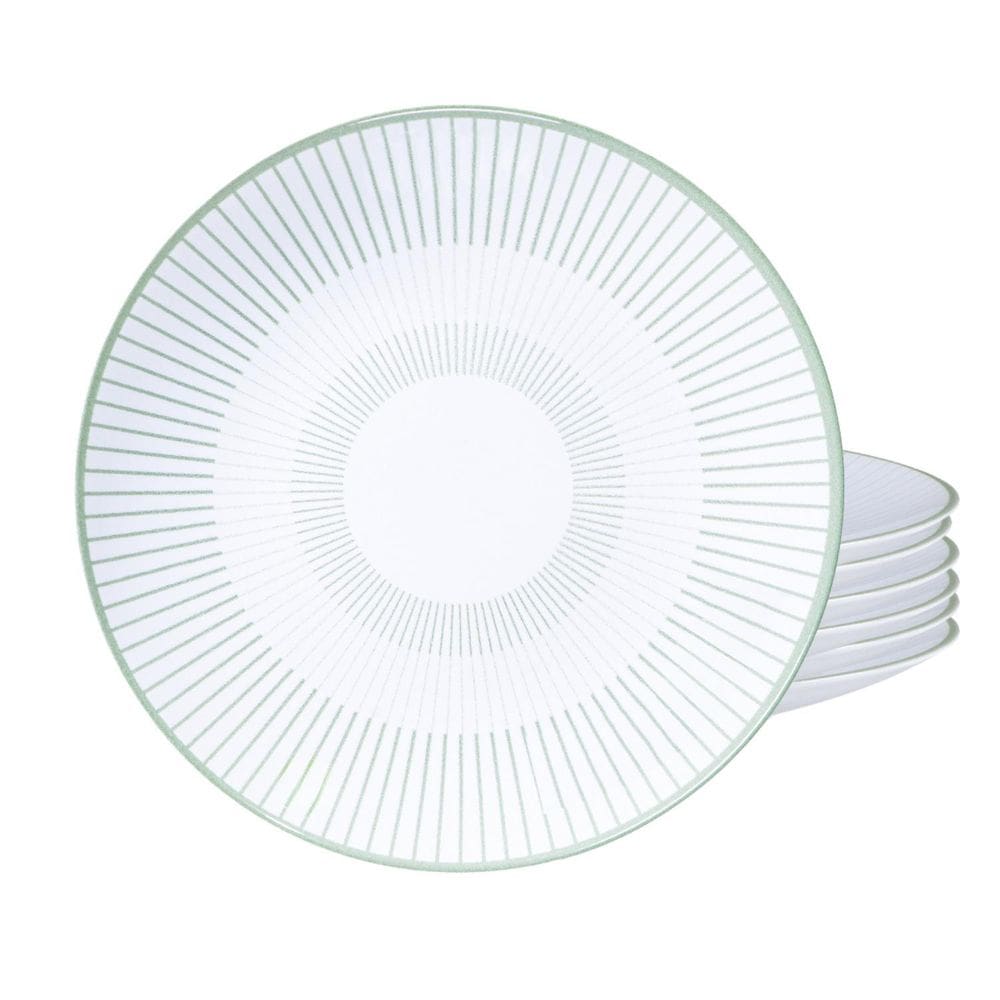 Jogo De Pratos Rasos 28Cm 6 Pçs Lineare Porcelana Tramontina