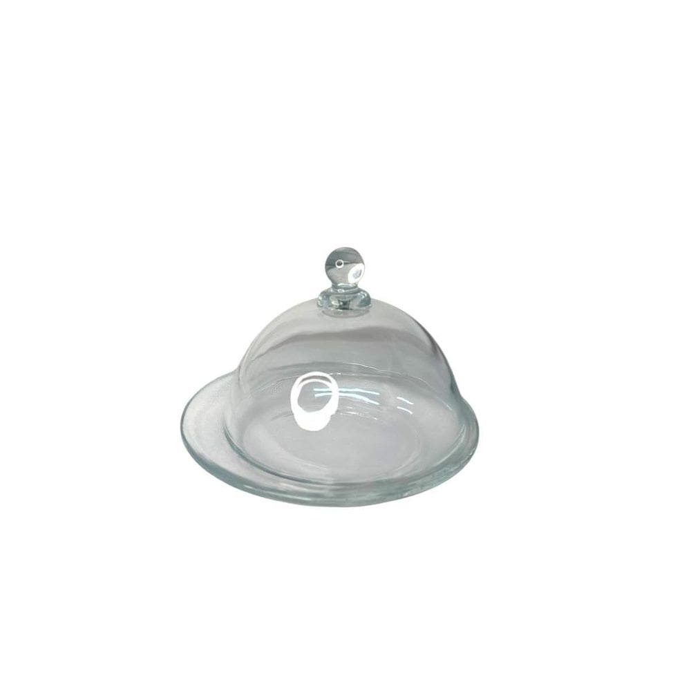 Queijeira Clear De Vidro 14 X 10 Cm Transparente