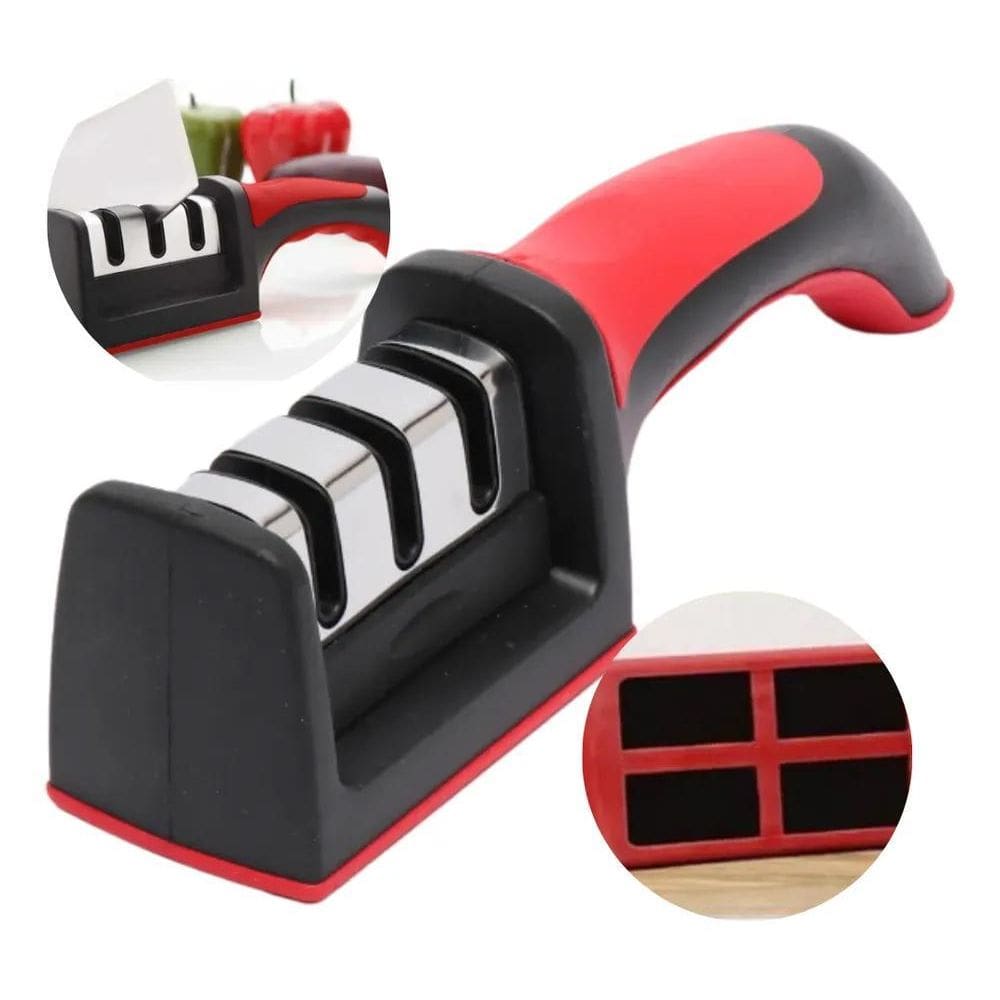 2X Afiador De Facas Amolador Para Faca 3 Tipos