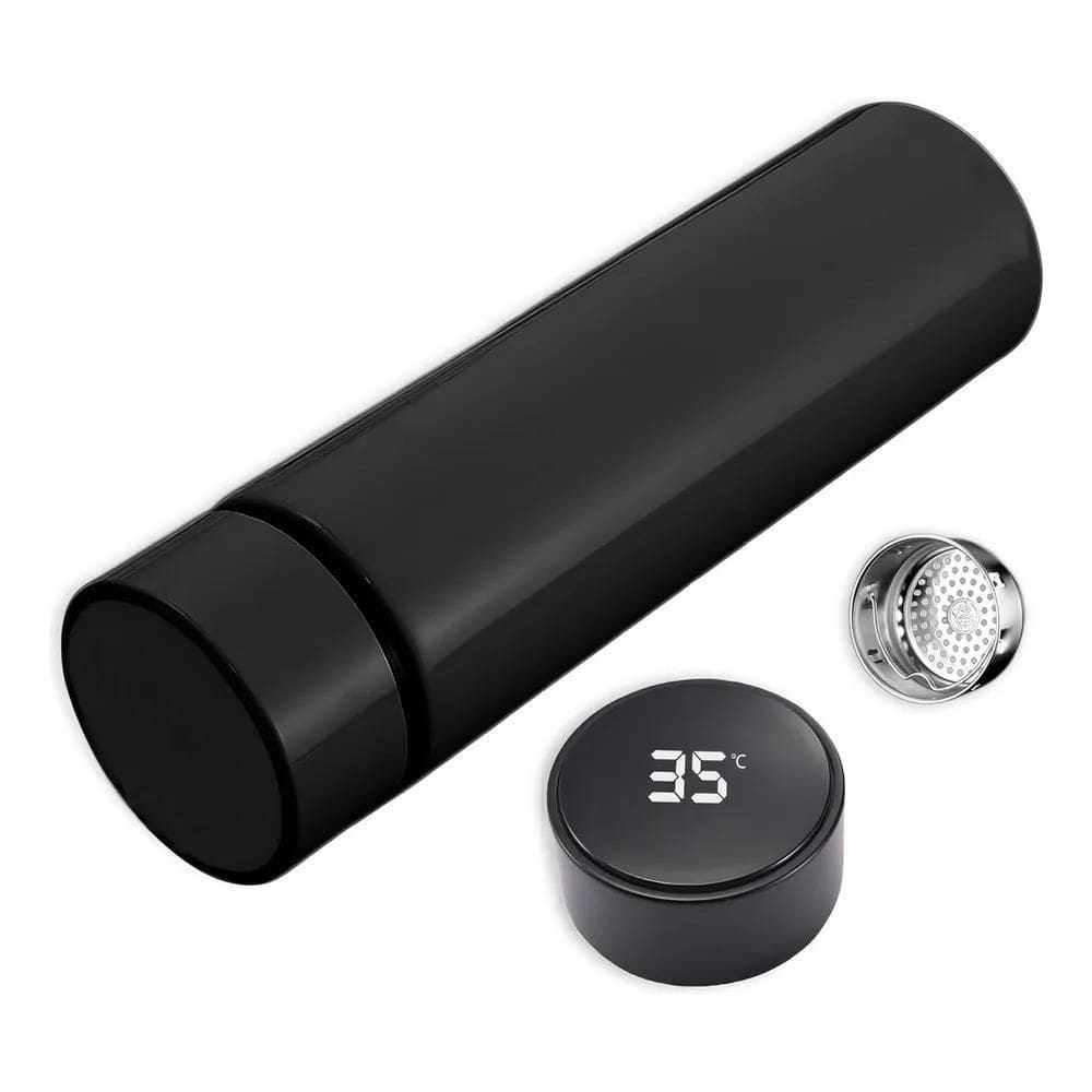 10X Garrafa Térmica Inox Termômetro Visor Led Tampa Vácuo 5