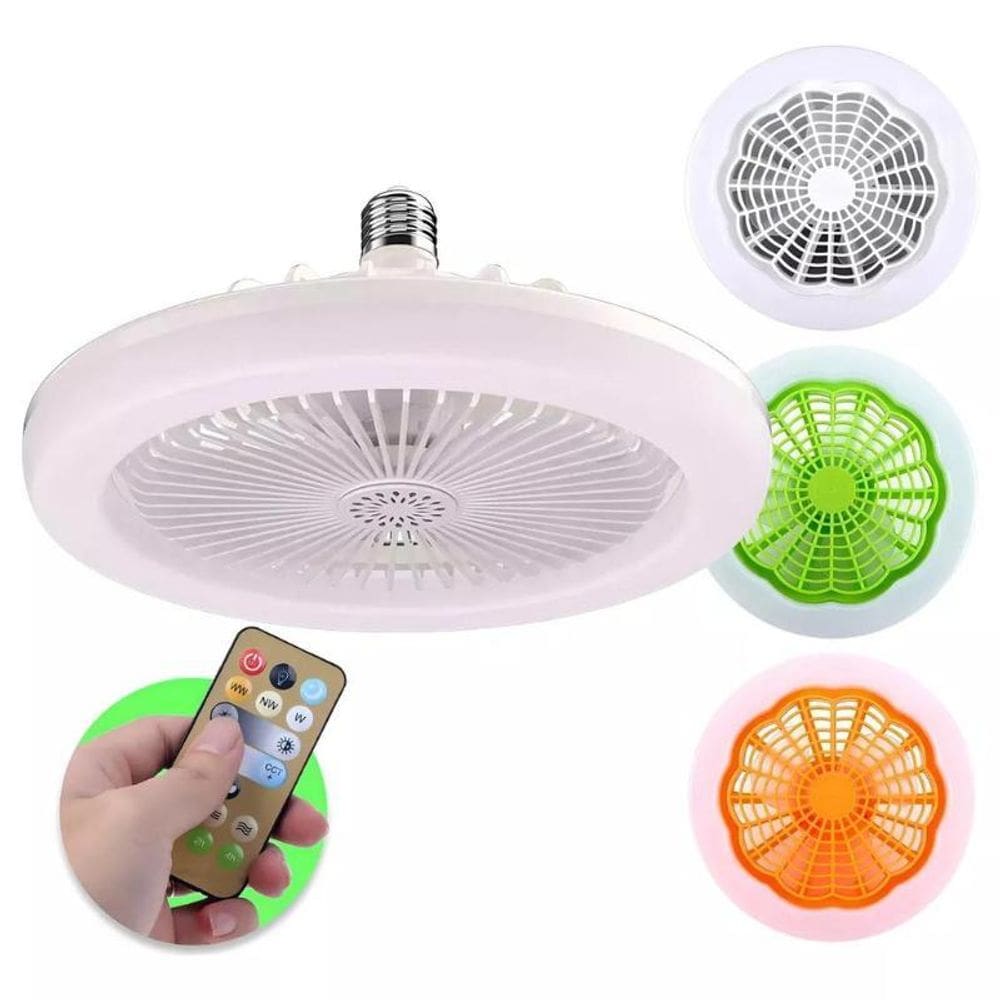 Lâmpada De Led Ventilador De Teto Ajustável Pequena E27 30W