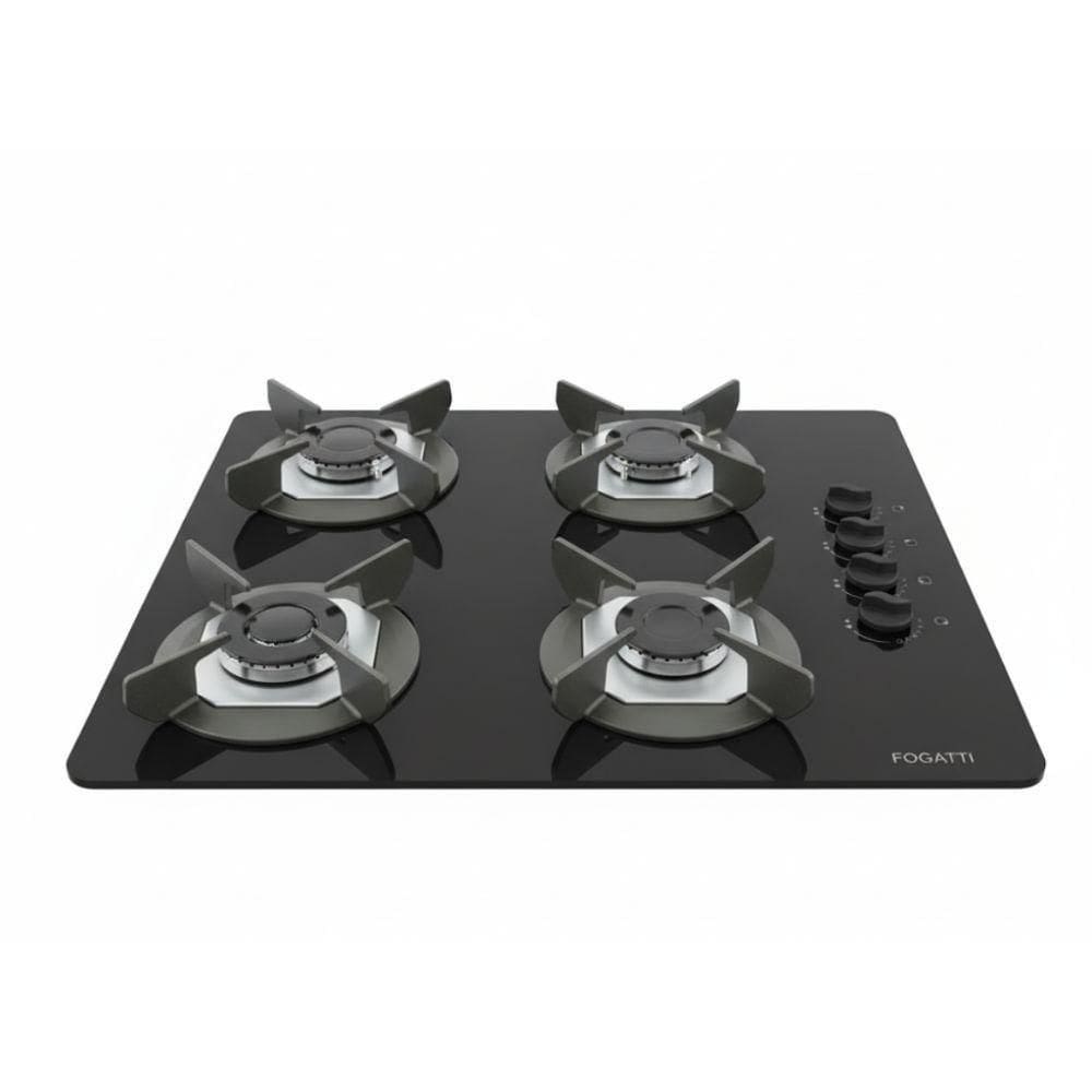 Cooktop Fogatti Safe Ferro Fundido 4 Bocas A Gas Preto Bivolt