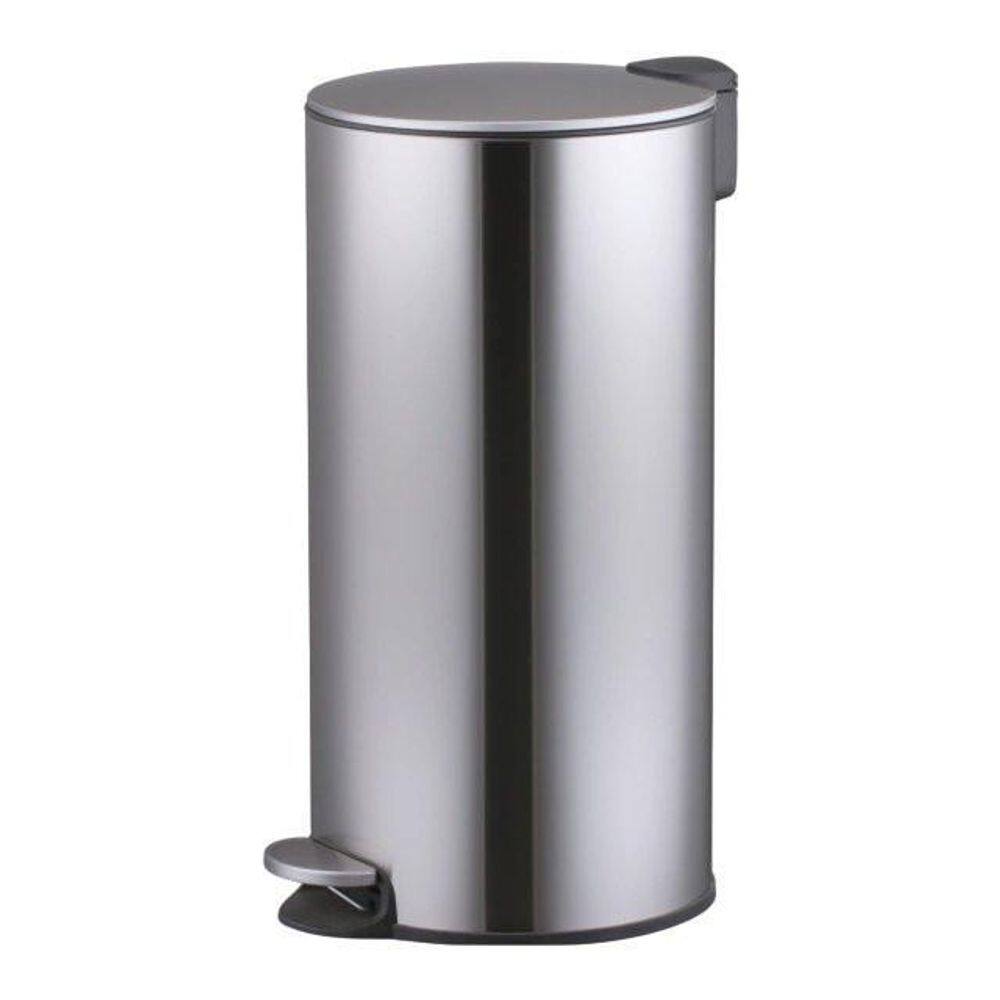 Lixeira Redonda 30 Litros Com Pedal - Inox