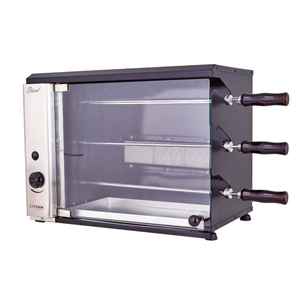 Churrasqueira A Gás Bancada Vertical 3 Espetos Gn 220V Stand