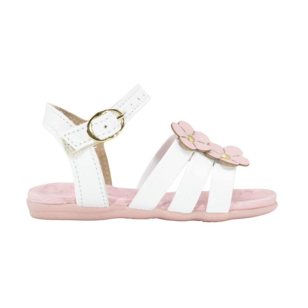 Sandália bb Molekinha Branco/Rosa