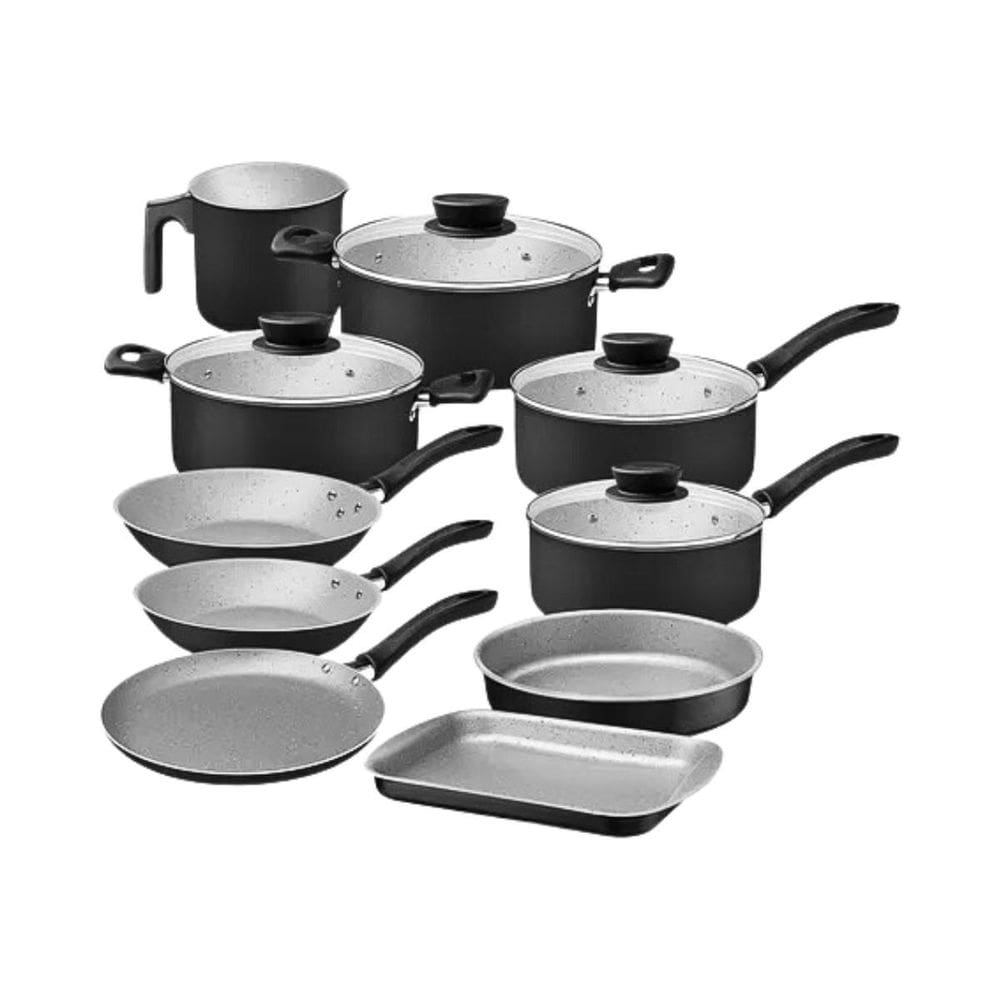 Jogo De Panelas Linz 10Pçs Preto Antiaderente Tramontina