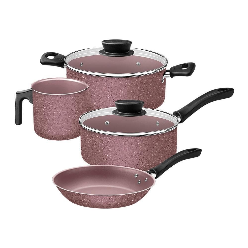 Jogo De Panelas Tramontina Linz 28299404 Rosa Rosa 28299404