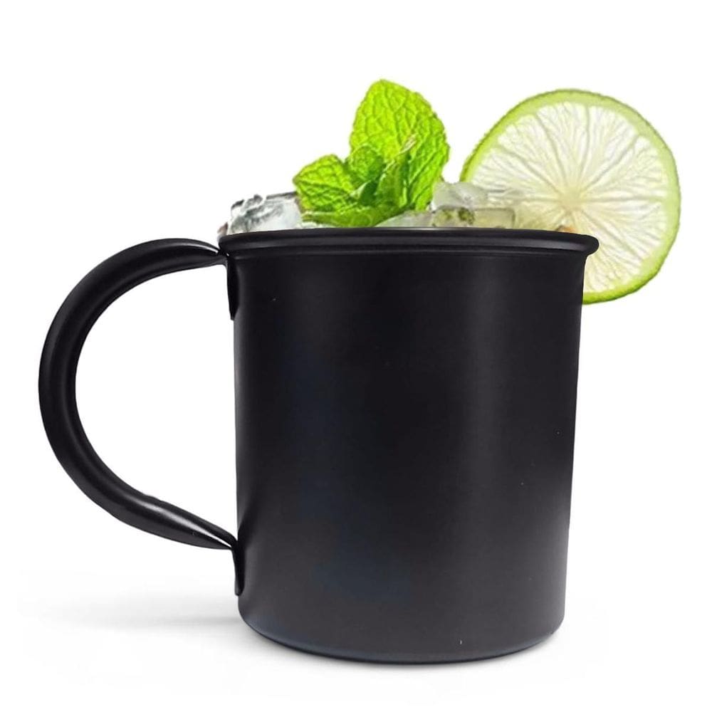 Caneca Moscow Mule Lisa Drink Top Aço Inox Premium 420Ml Pre