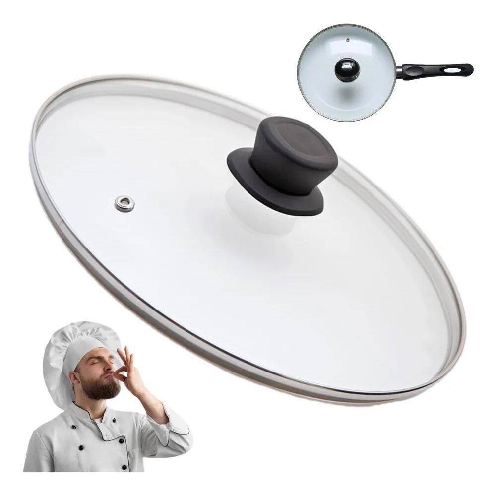 Tampa De Vidro Temperado 20Cm Panela Frigideira Tra