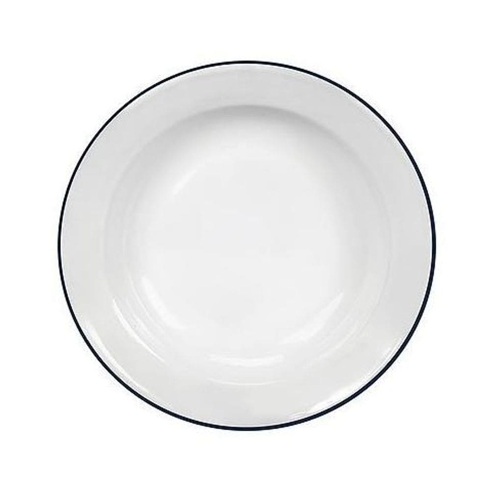 Prato Esmaltado Fundo Branco 22 cm Alumínio Goiás