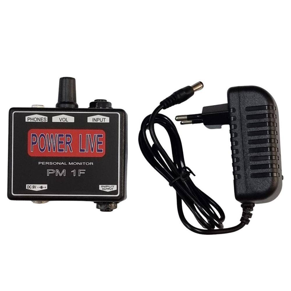 Amplificador Fone 3 em 1 Power Live + Fonte | New Live