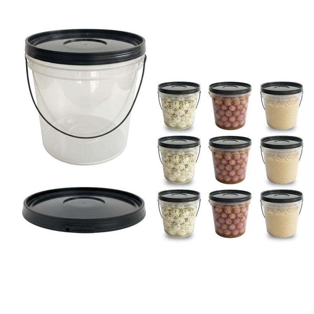 Balde 3,2L Transparente Organização Fácil - 9 Pçs