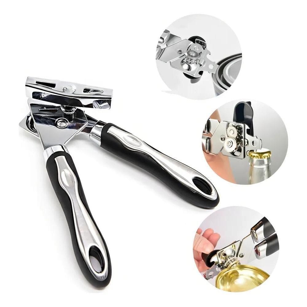 Abridor De Lata Automático Emborrachado Pratico E Eficiente