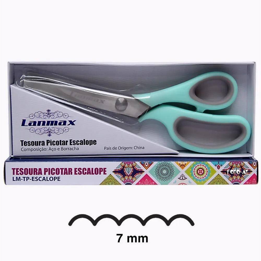 Tesoura De Picotar Escalope Corte Arredondado