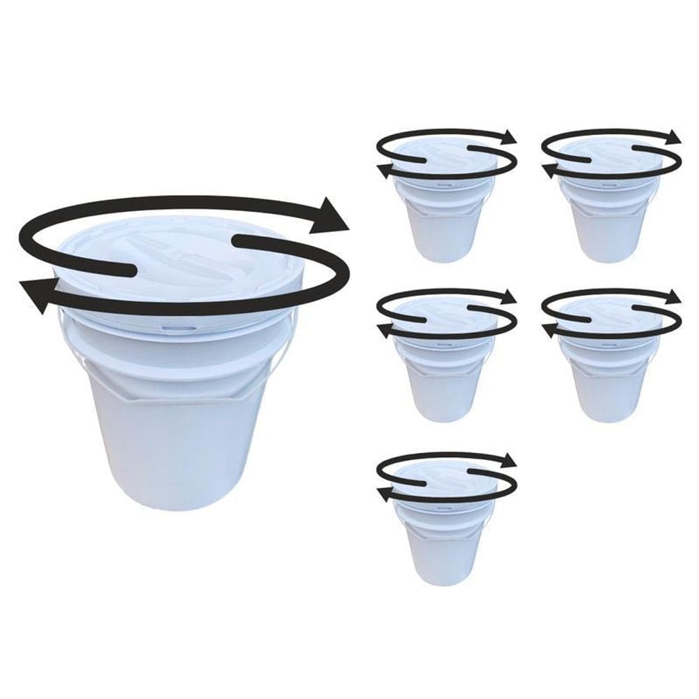 Pote Para Slime 20 Litros Tampa Rosca-Kit 6 Pçs