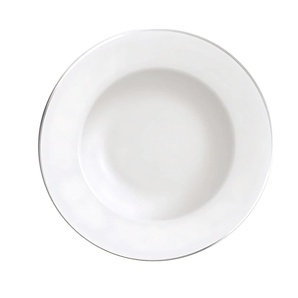 Prato Fundo 23Cm Tramontina Borda Prata Joana Porcelana Sopa